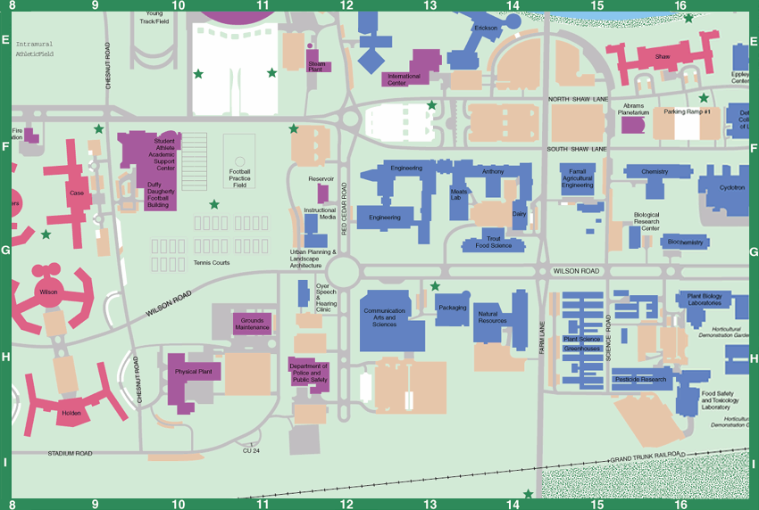 Michigan State University Campus Map Maping Resources